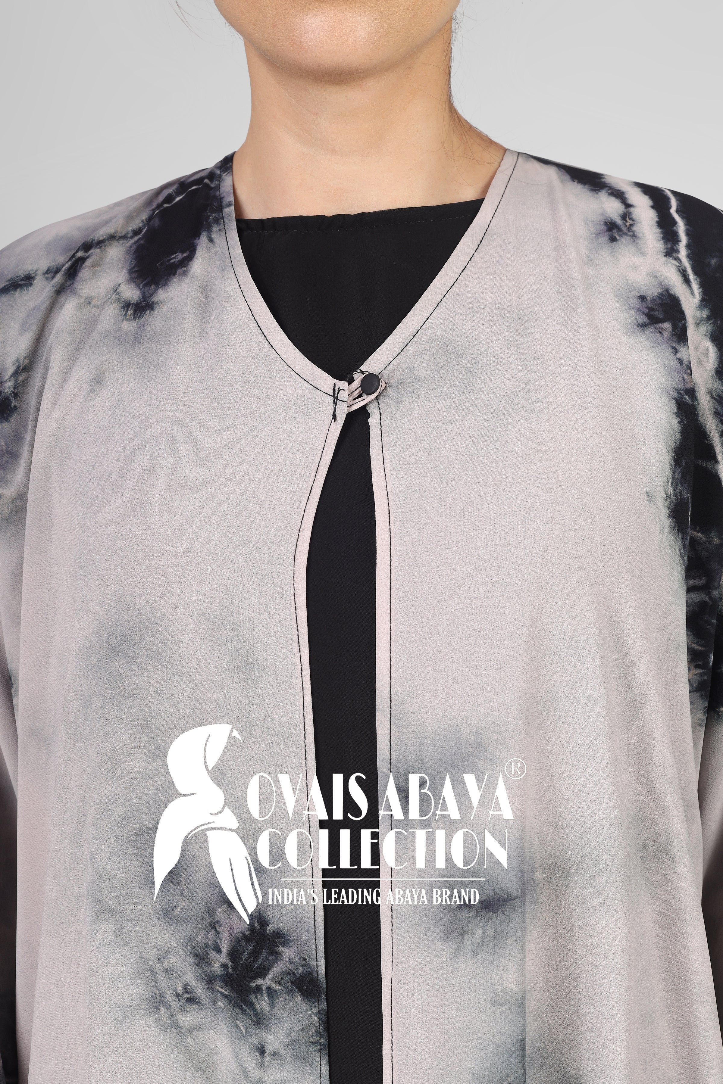 TAI DIE DOUBLE SHRUG ABAYA | PEACH