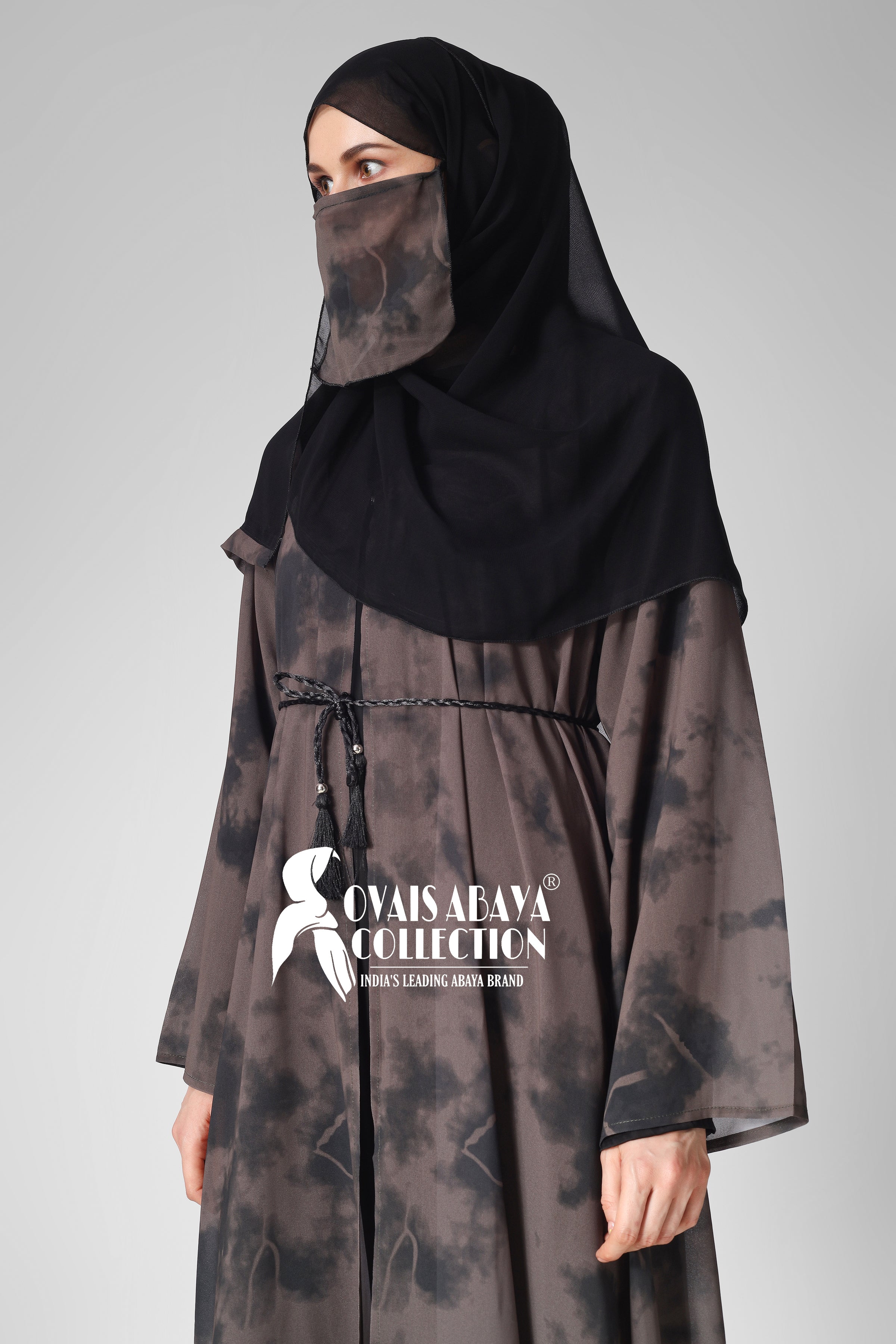 TAI DIE DOUBLE SHRUG ABAYA | BROWN