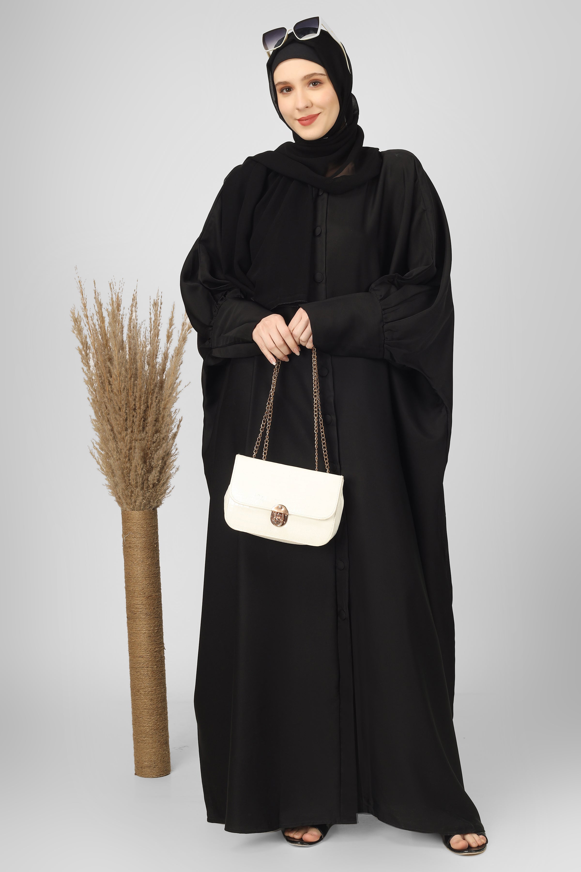 870 FITTING SLEEVE ABAYA | BLACK