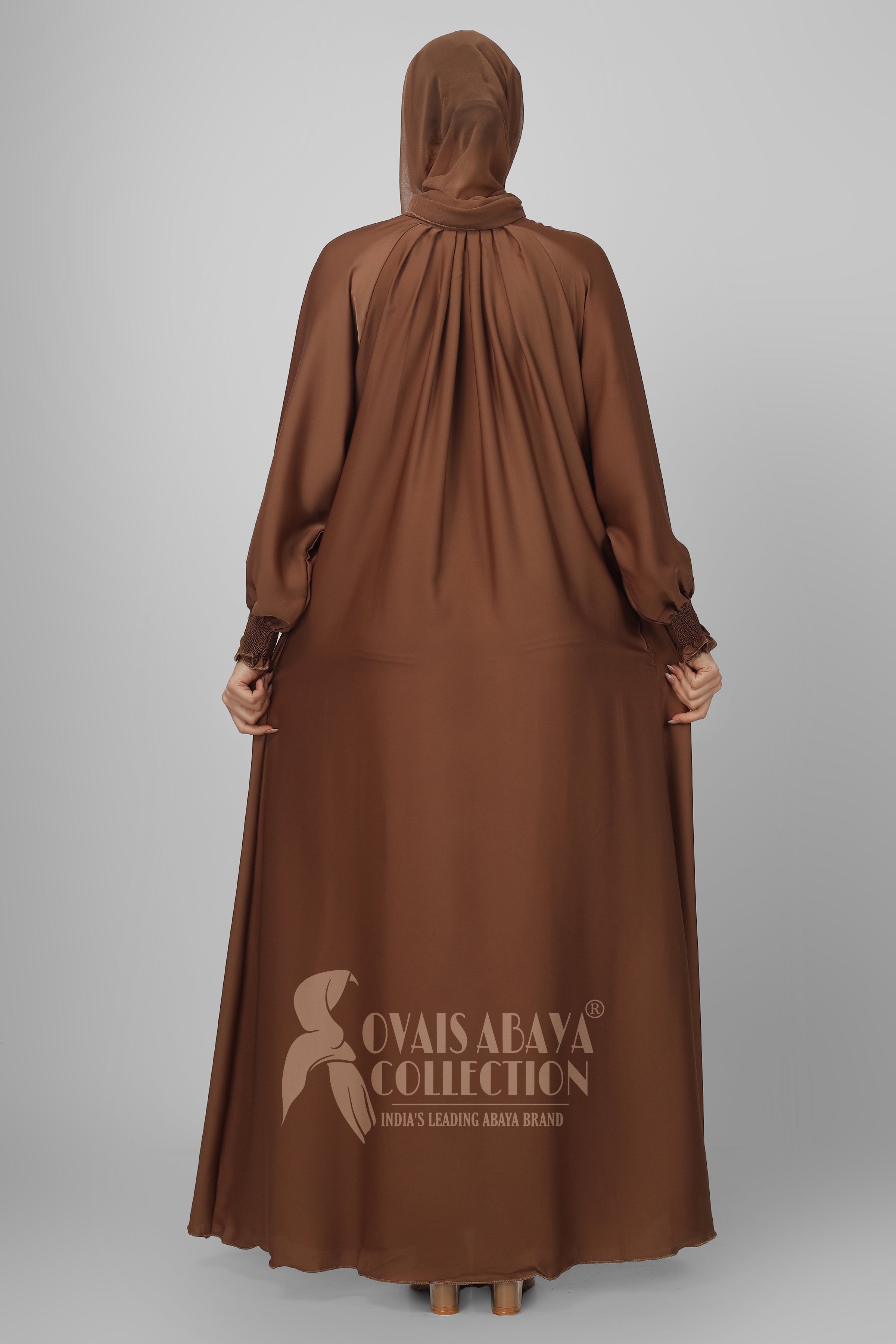 SARA ZIPPER ABAYA | FAWN SHADE