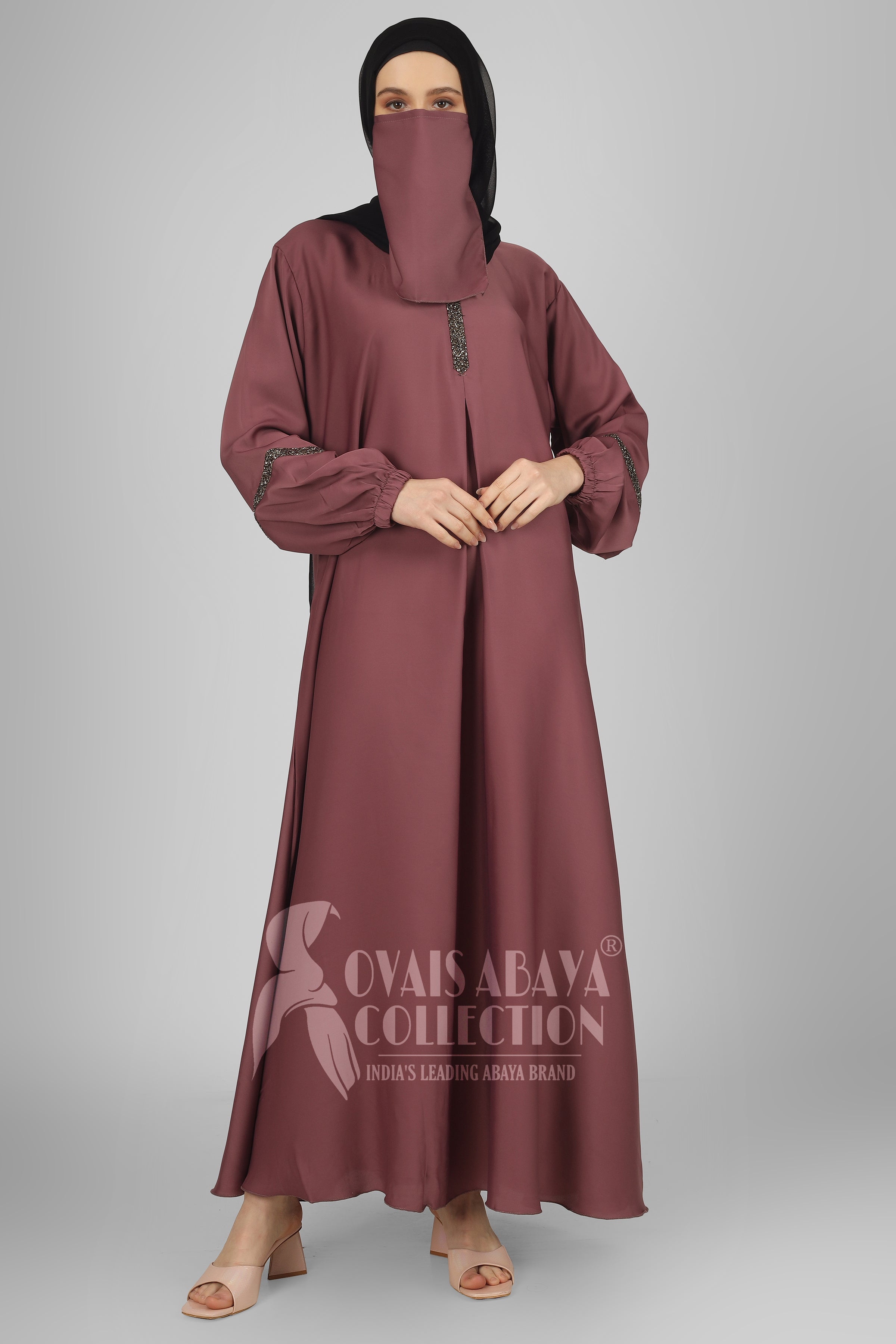 6001 - AASH BASIC ABAYA | DIFFERENT PINK