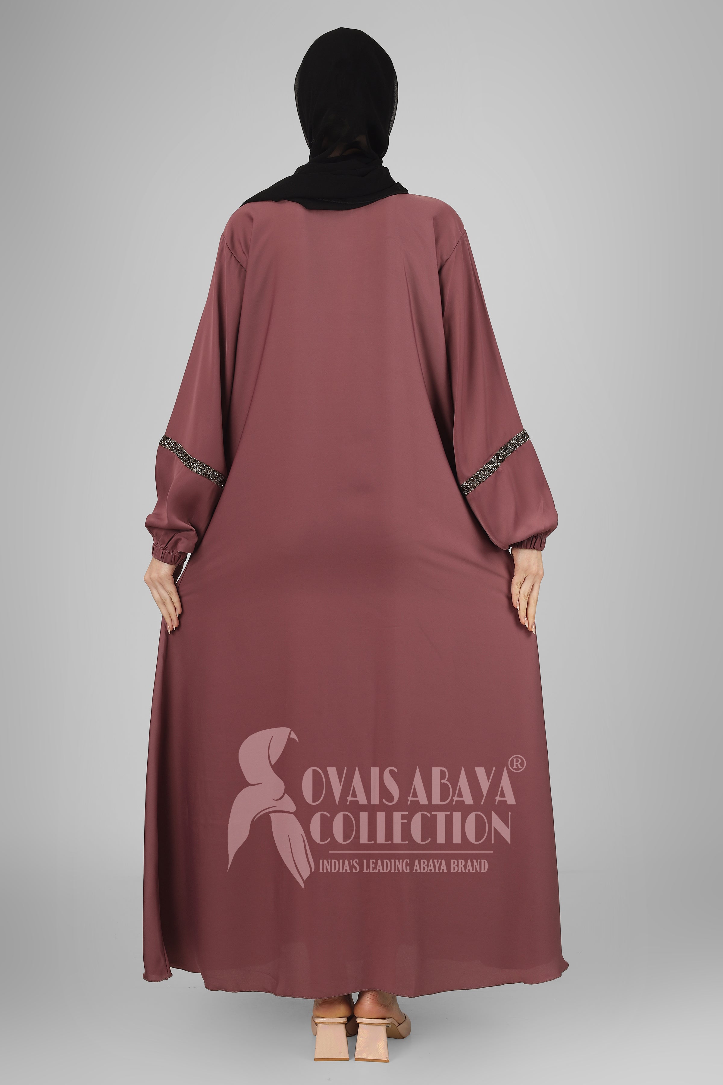 6001 - AASH BASIC ABAYA | DIFFERENT PINK