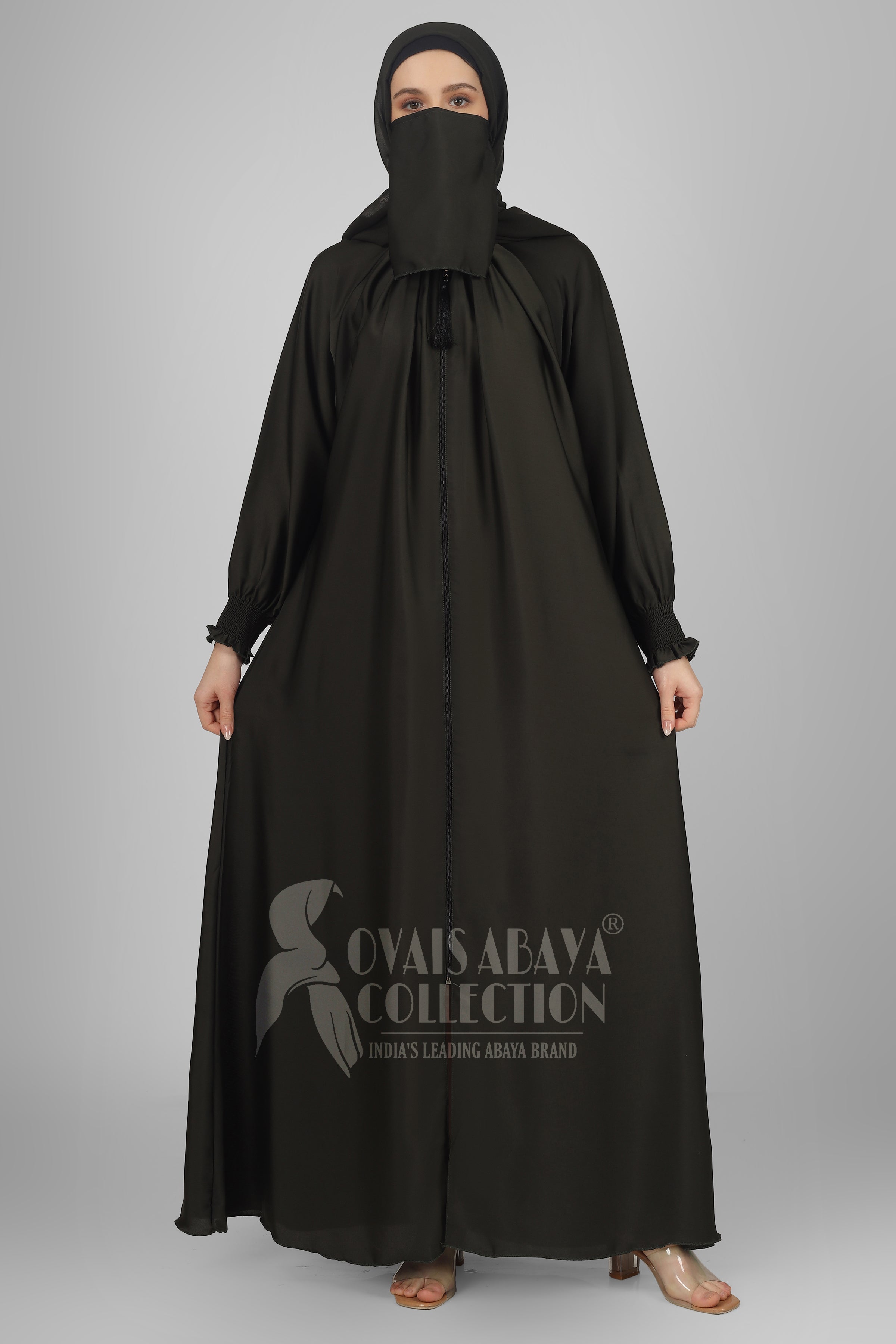 SARA ZIPPER ABAYA | OLIVE