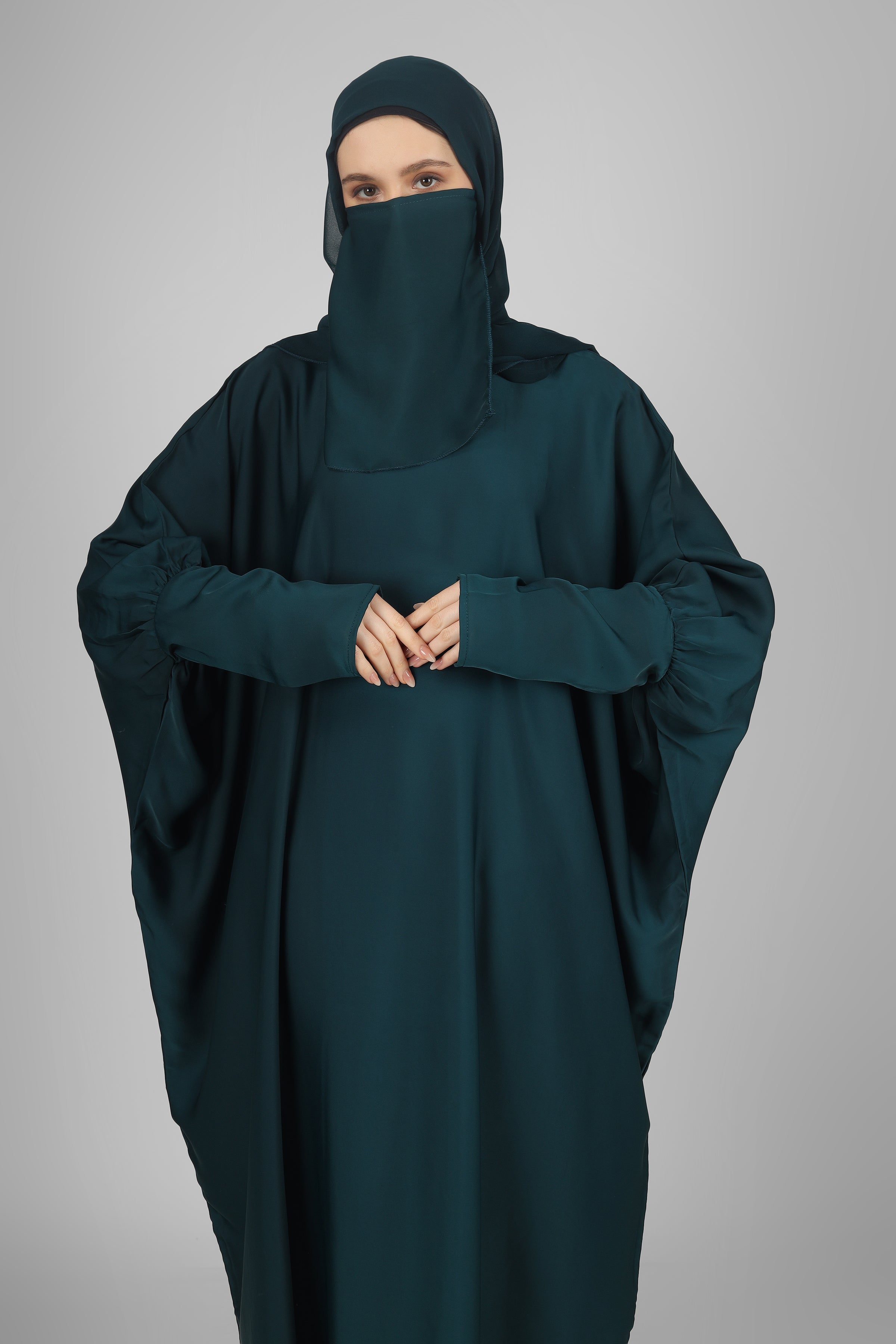1071 FITTING SLEEVE ABAYA | TEAL