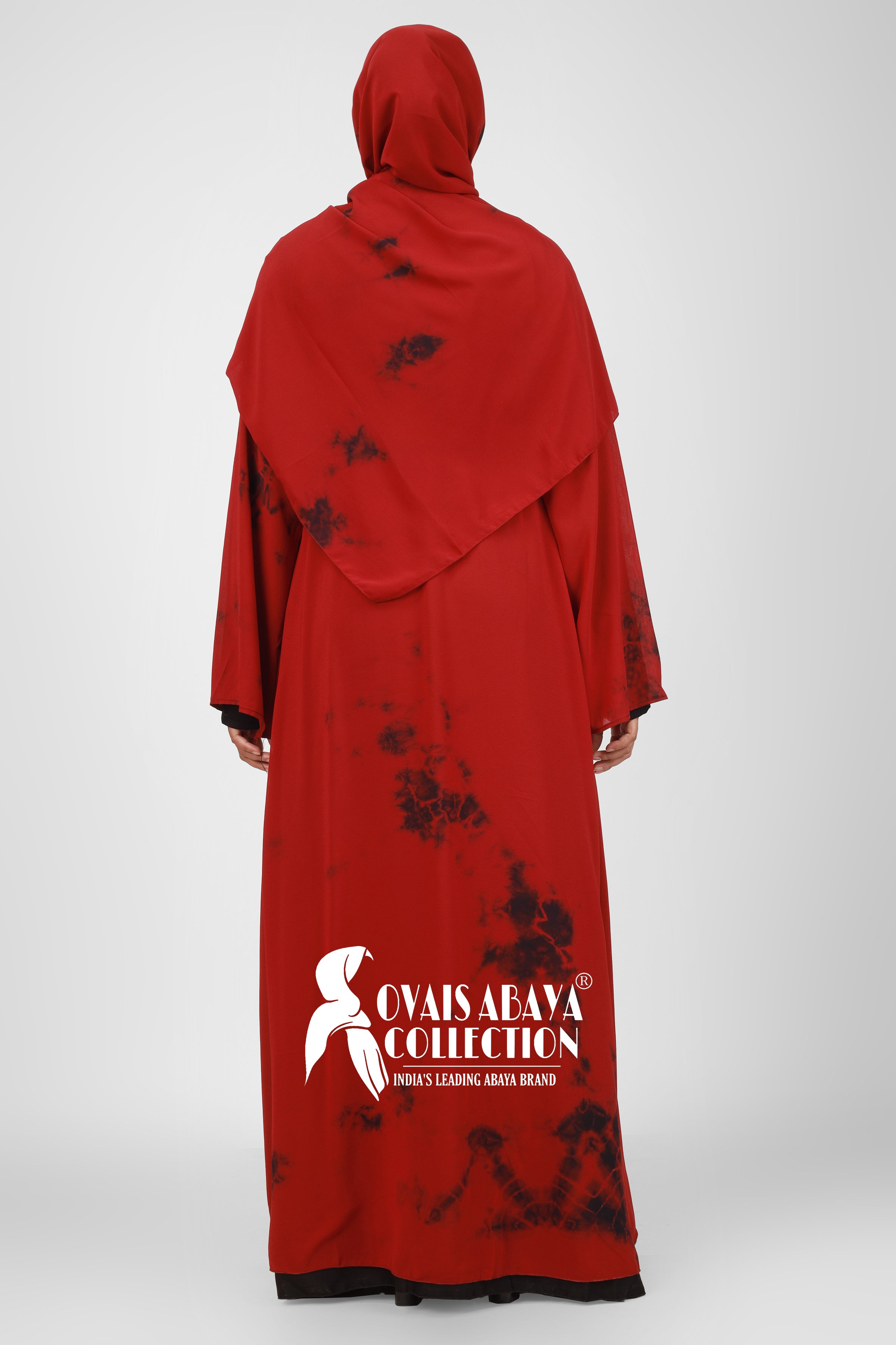 TAI DIE DOUBLE SHRUG ABAYA | RED
