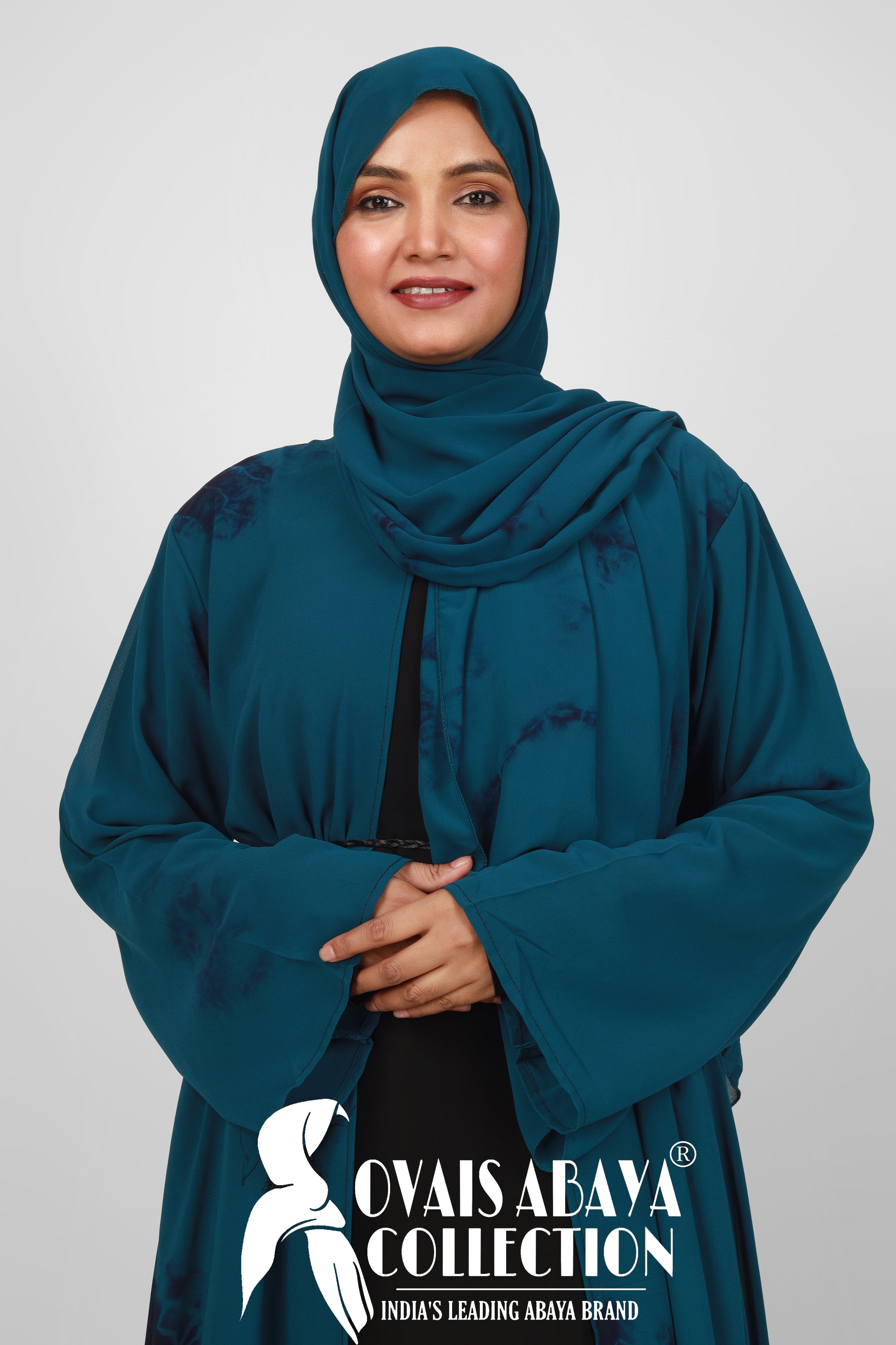 TAI DIE DOUBLE SHRUG ABAYA | TEAL