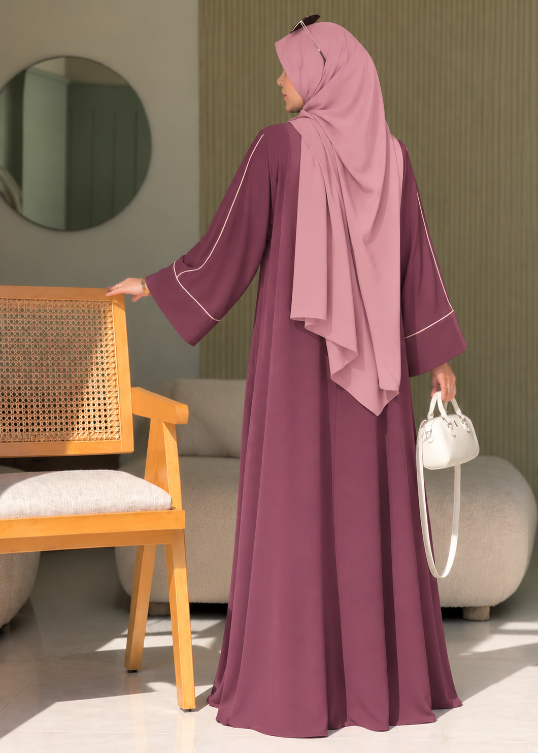 HOORAIN KOREAN ABAYA | PINK