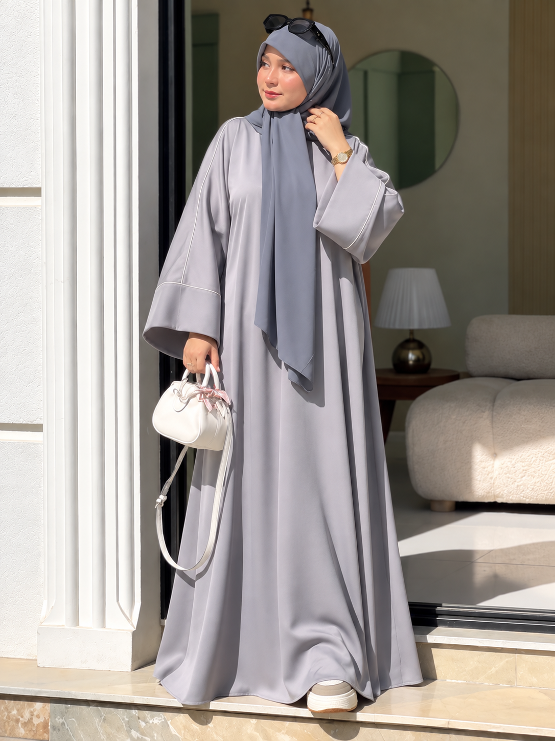 HOORAIN KOREAN ABAYA | GRAY