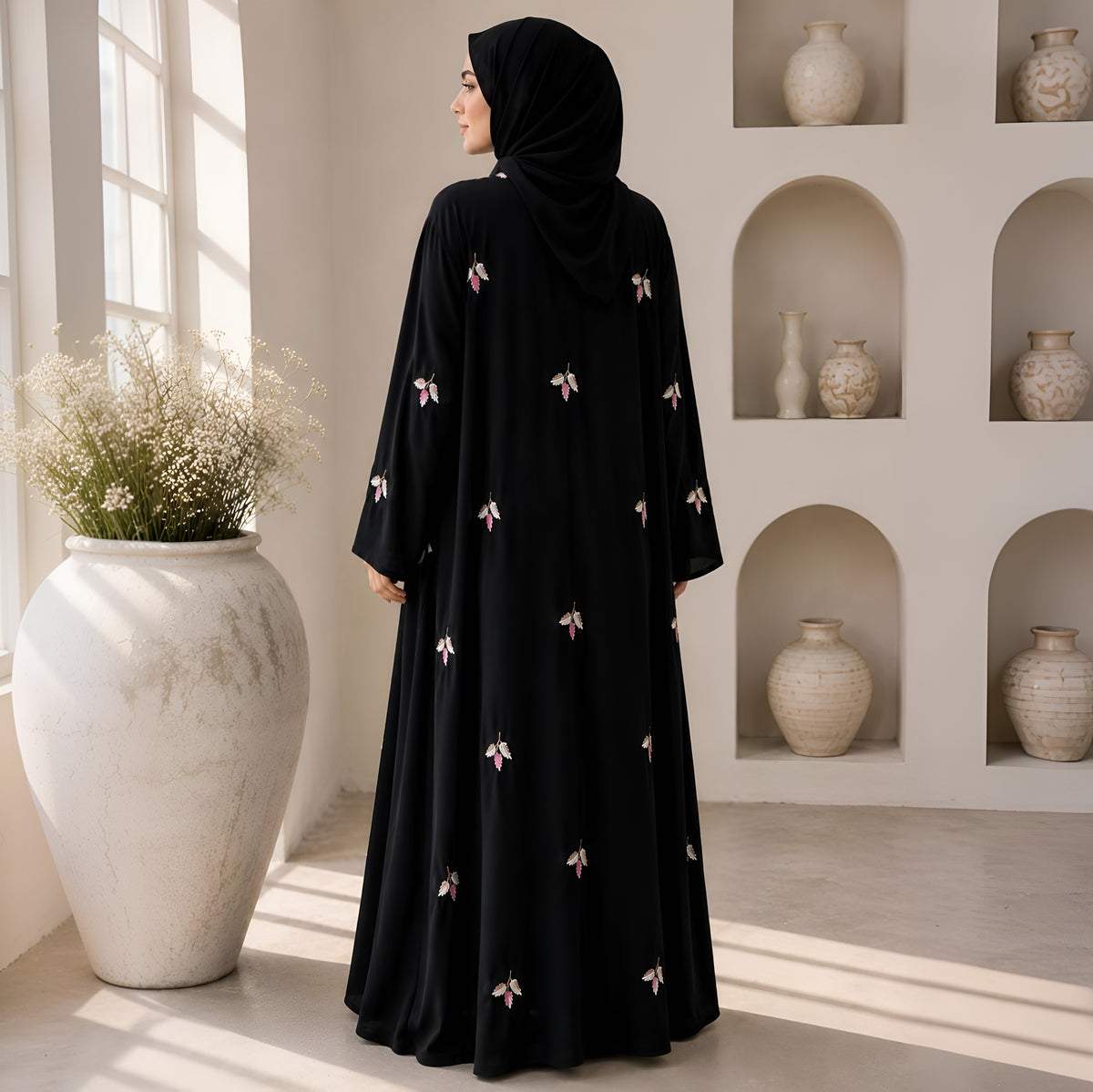AL-HUSNA EMBROIDERY WORK ABAYA | PRINT- 02