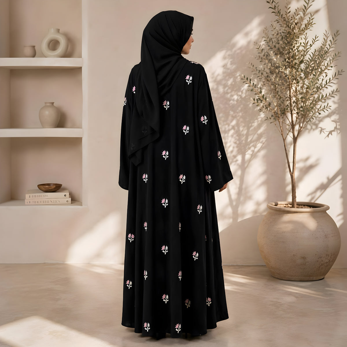 AL-HUSNA EMBROIDERY WORK ABAYA | PRINT- 03