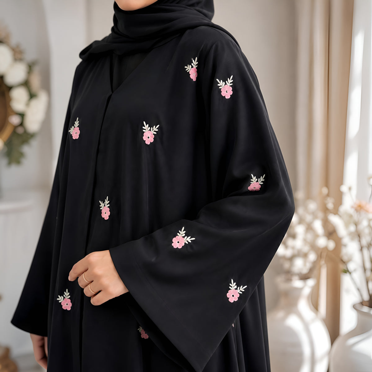 AL-HUSNA EMBROIDERY WORK ABAYA | PRINT- 05