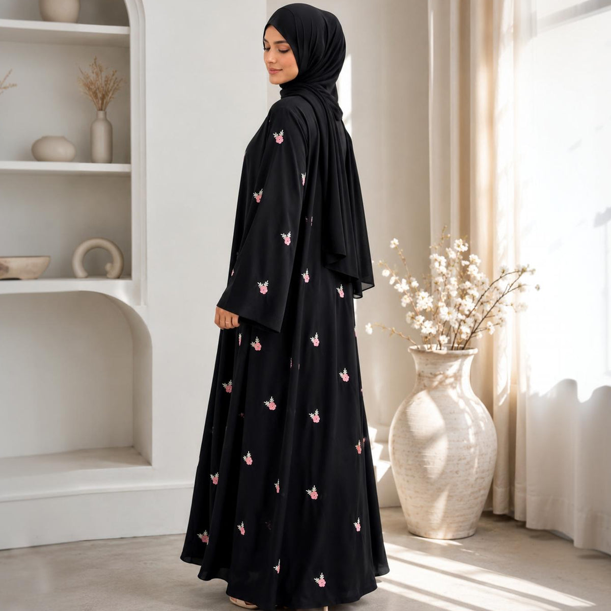 AL-HUSNA EMBROIDERY WORK ABAYA | PRINT- 05