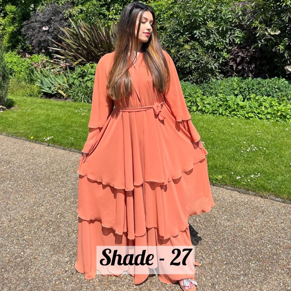 THREE LAYERED DEMANDED ABAYA | SHADE - 27