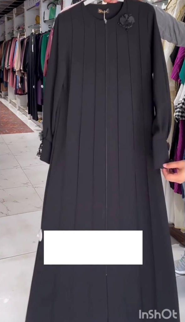 ZOHA PINTEX ZIPPER ABAYA | BLACK
