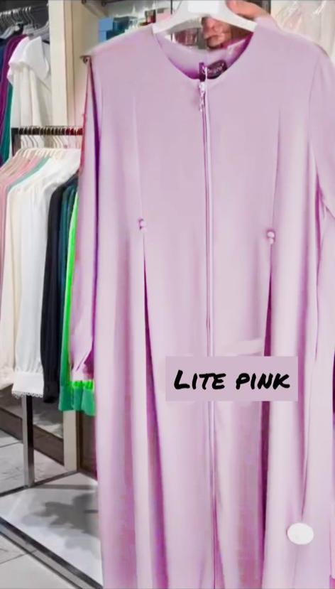 KULSUM FRONT OPEN ABAYA | LITE PINK