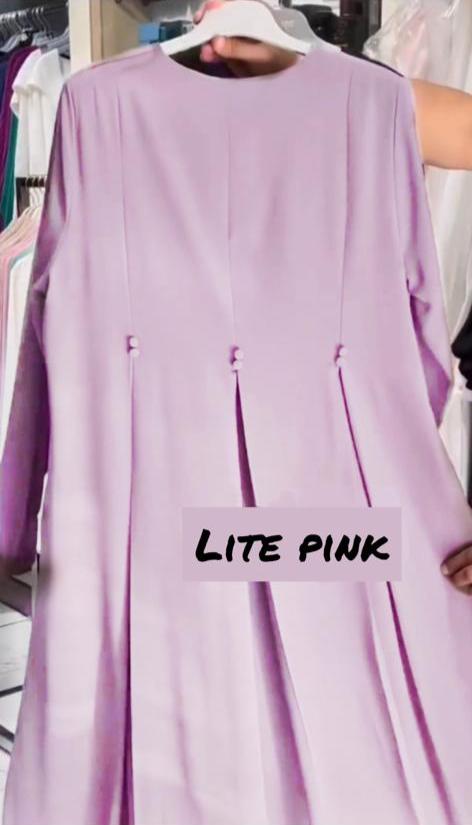 KULSUM FRONT OPEN ABAYA | LITE PINK