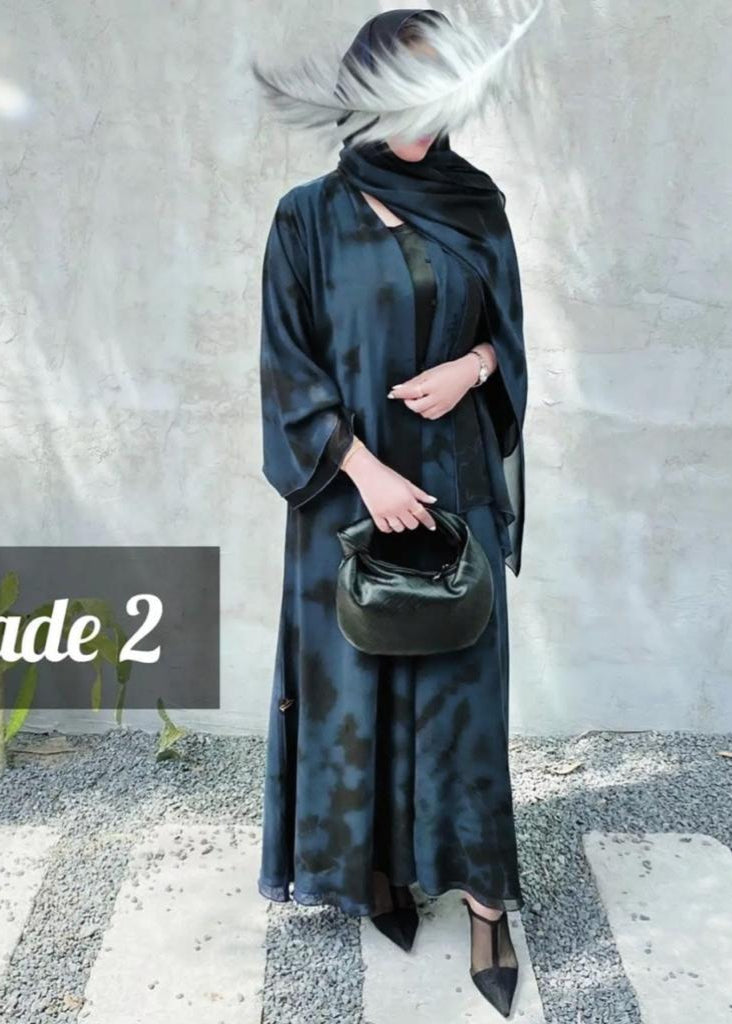 TAI DIE DOUBLE SHRUG ABAYA | TEAL