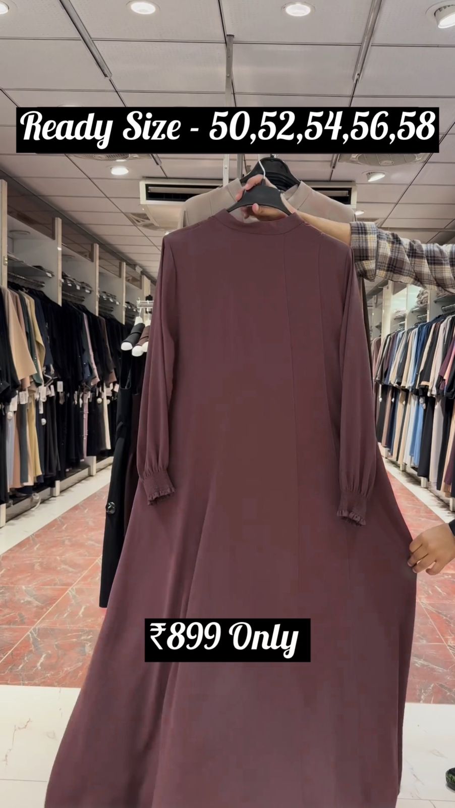 MEHNAAZ PINTEX ZIPPER ABAYA | DUSTY PINK