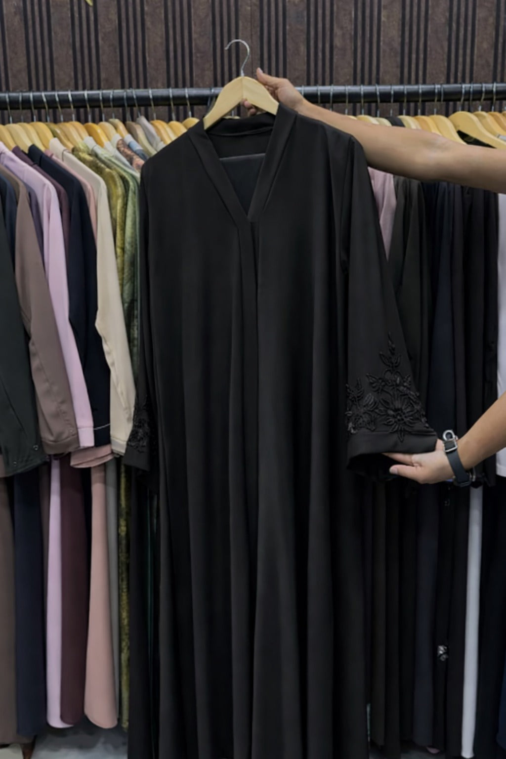 RIMSHA MODEST WEAR ABAYA | BLACK