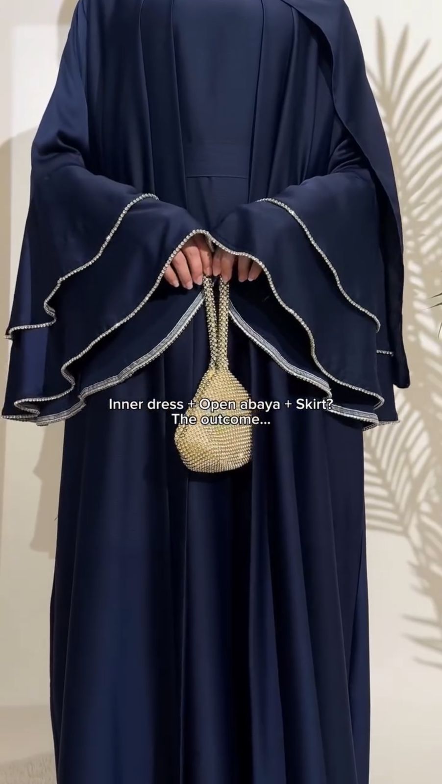 AL-NUHA DOUBLE SHRUG ABAYA | NAVY BLUE