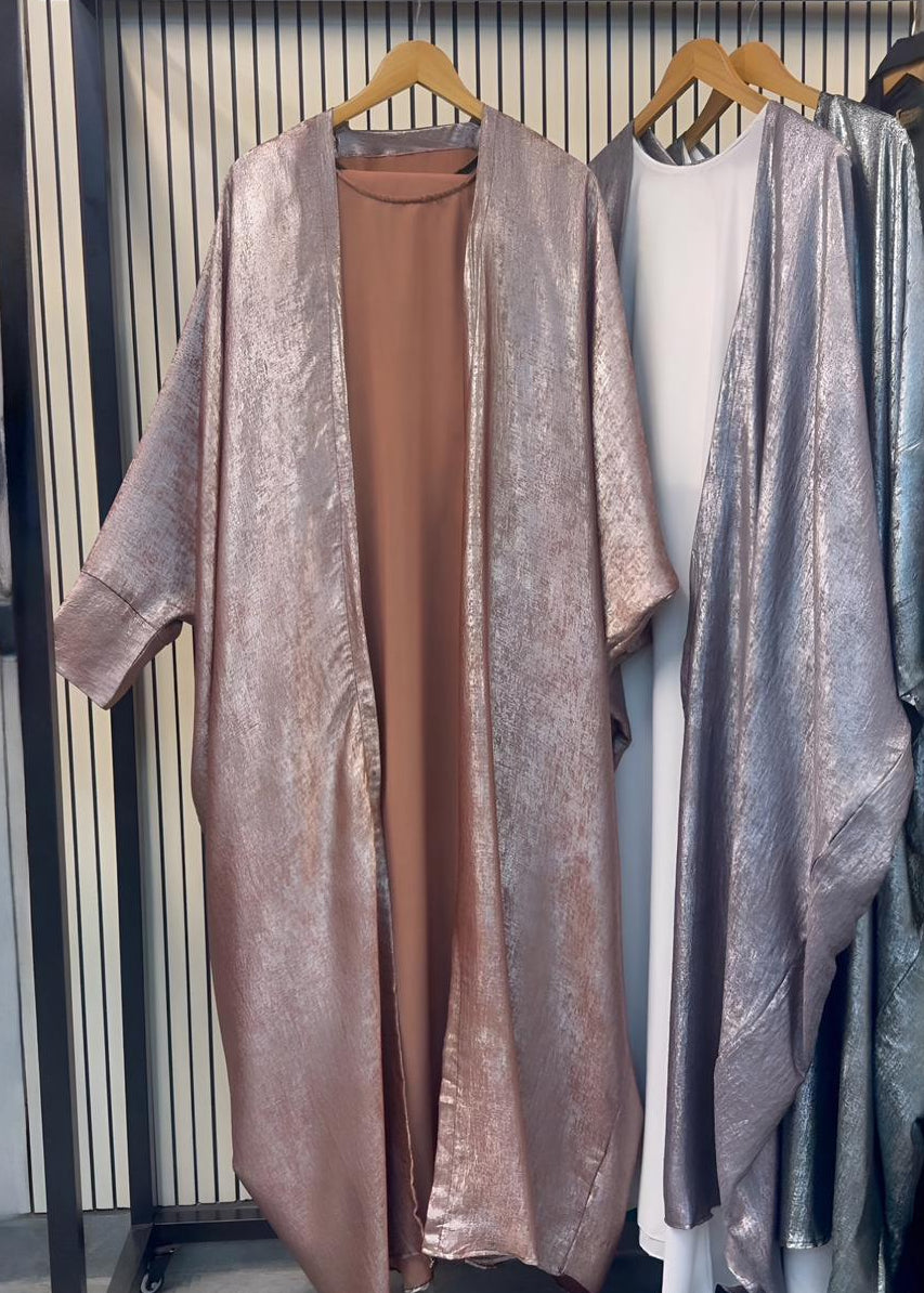 AL-HURIYA DOUBLE SHRUG ABAYA | DARK NUDE