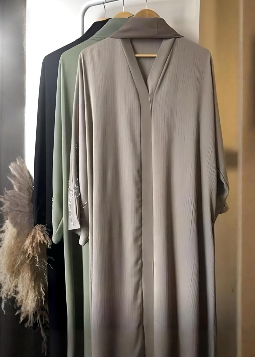 NOOH FRONT OPEN ABAYA | NUDE