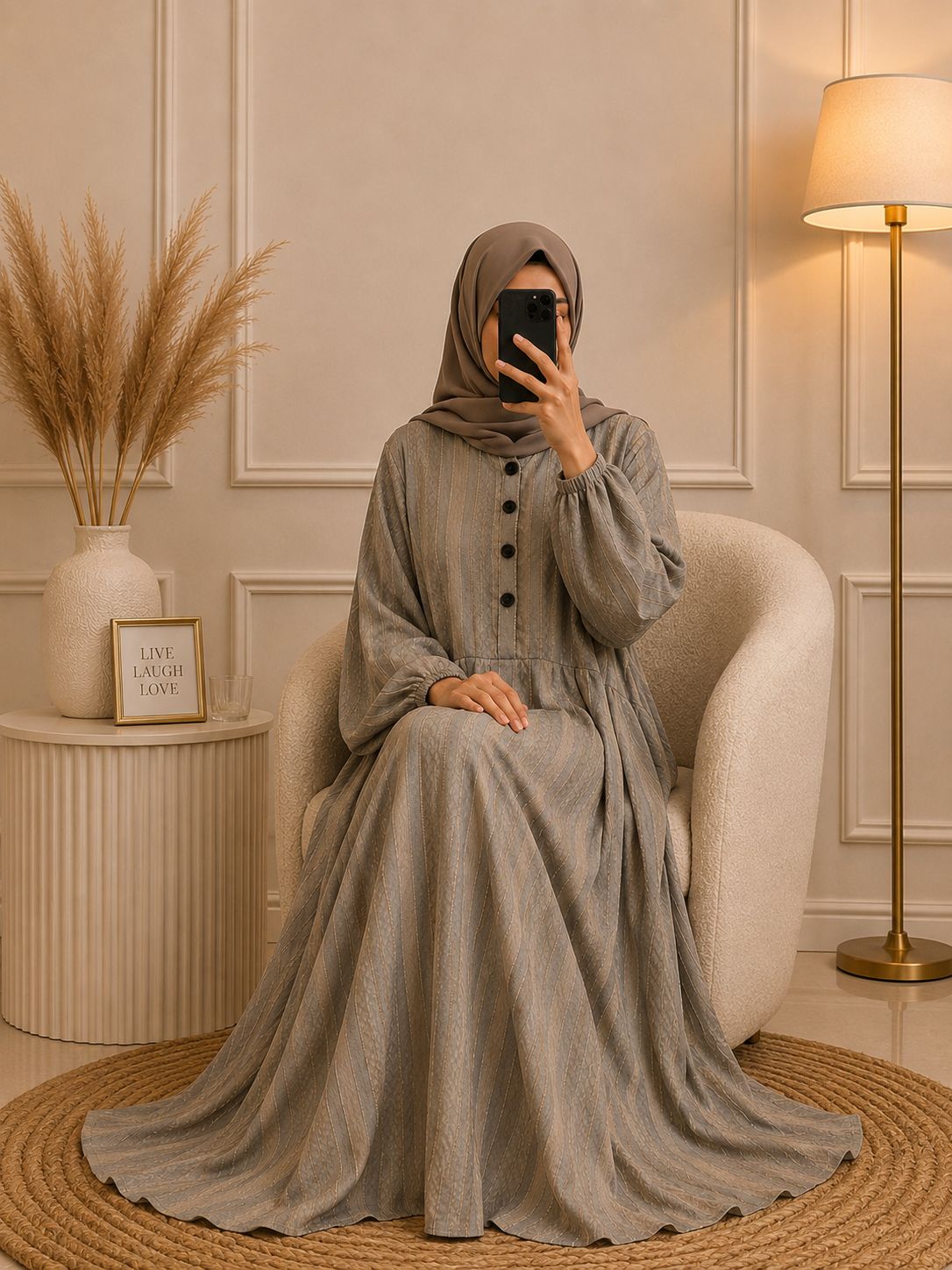 8283 - ZUFRAH ABAYA | NUDE