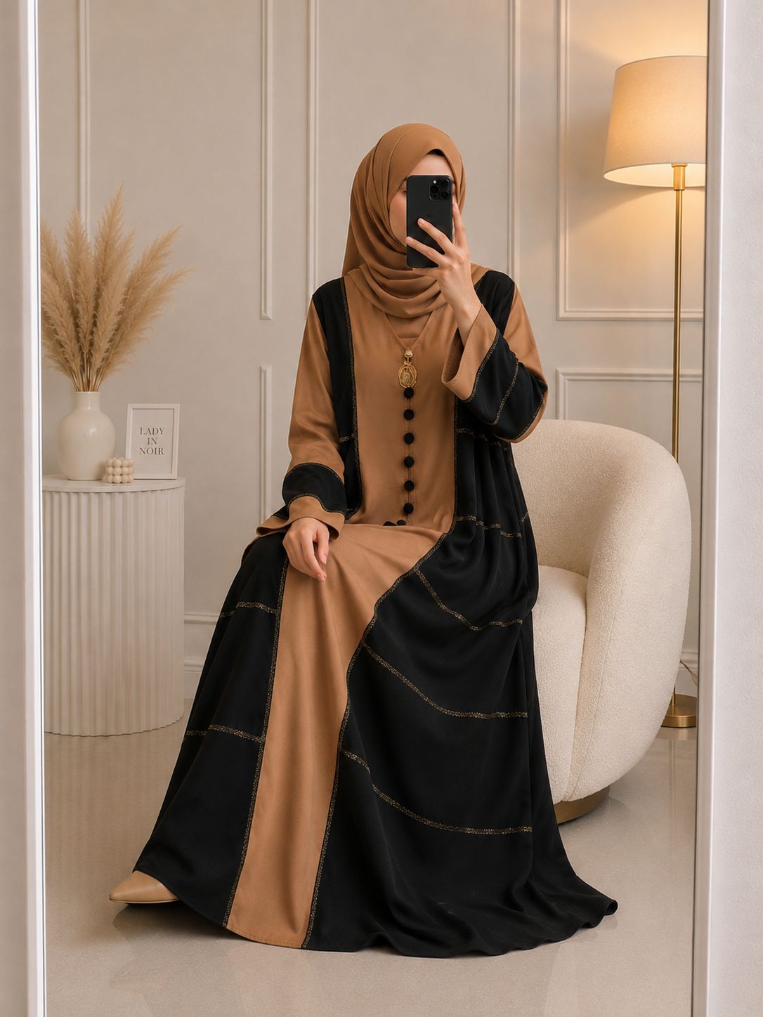 9870 - RUSHDAH ABAYA | BLACK