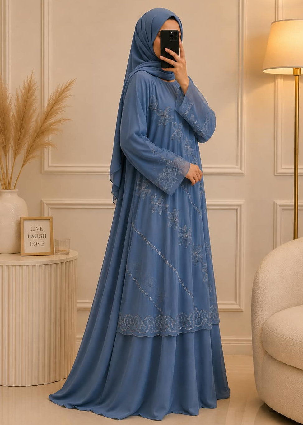 6644 - SUALEHA WORK ABAYA | GRAY