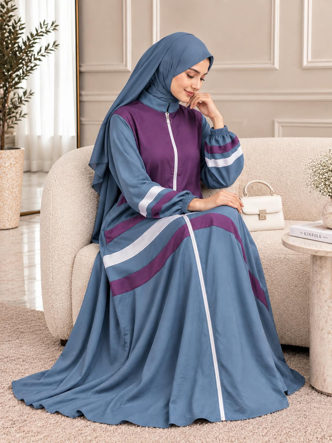 003 - ATUFAH FULLY STRIPE ABAYA | BXP