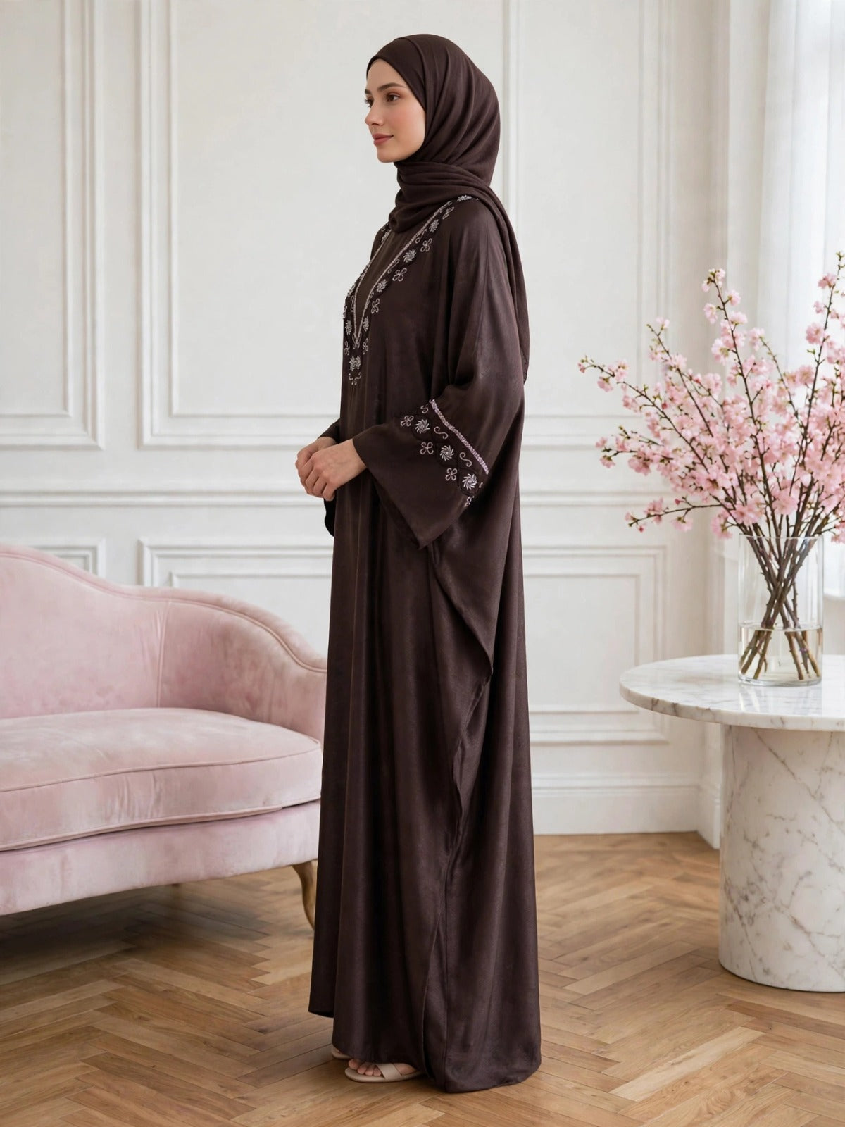GULAFSHA HANDWORK ABAYA | PURPLE