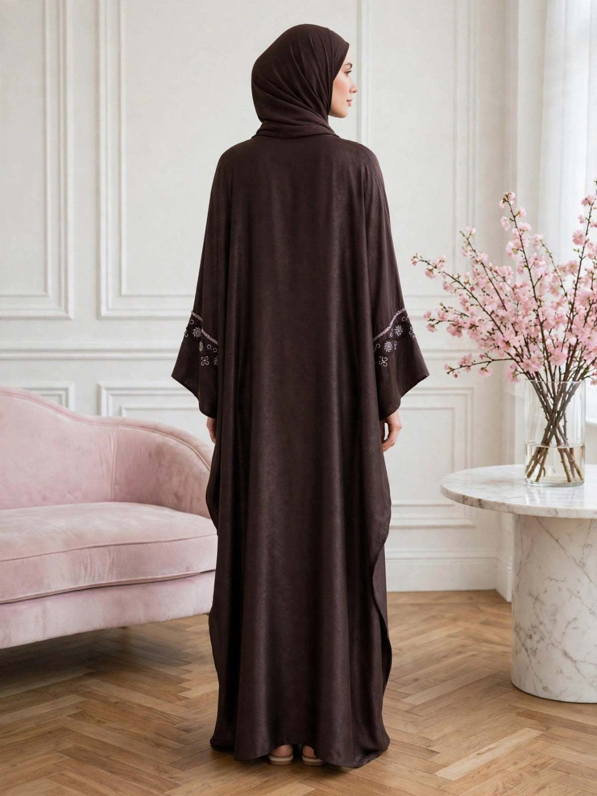 GULAFSHA HANDWORK ABAYA | PURPLE