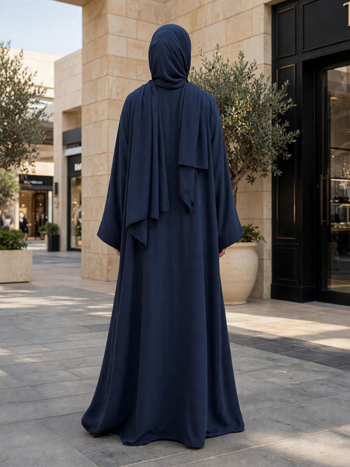 SHARJEENA FULLY CLOSED ABAYA | BLUE