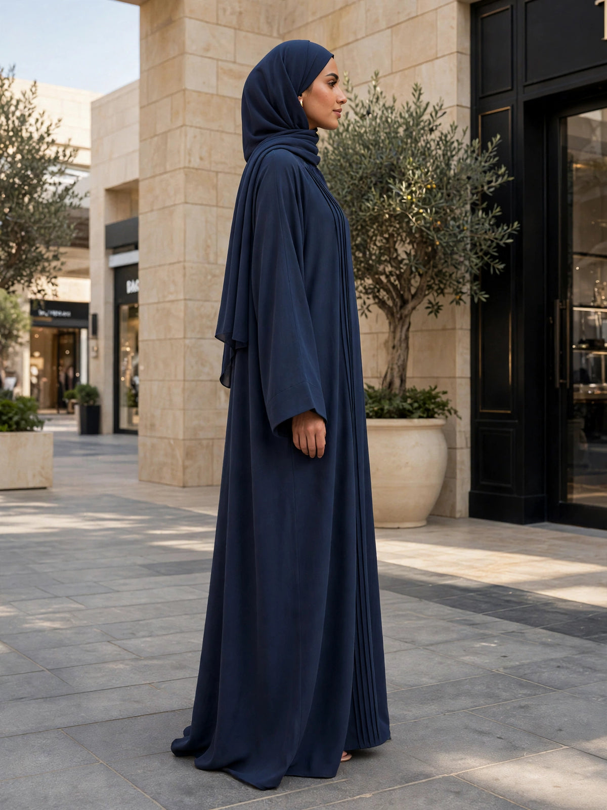 SHARJEENA FULLY CLOSED ABAYA | BLUE