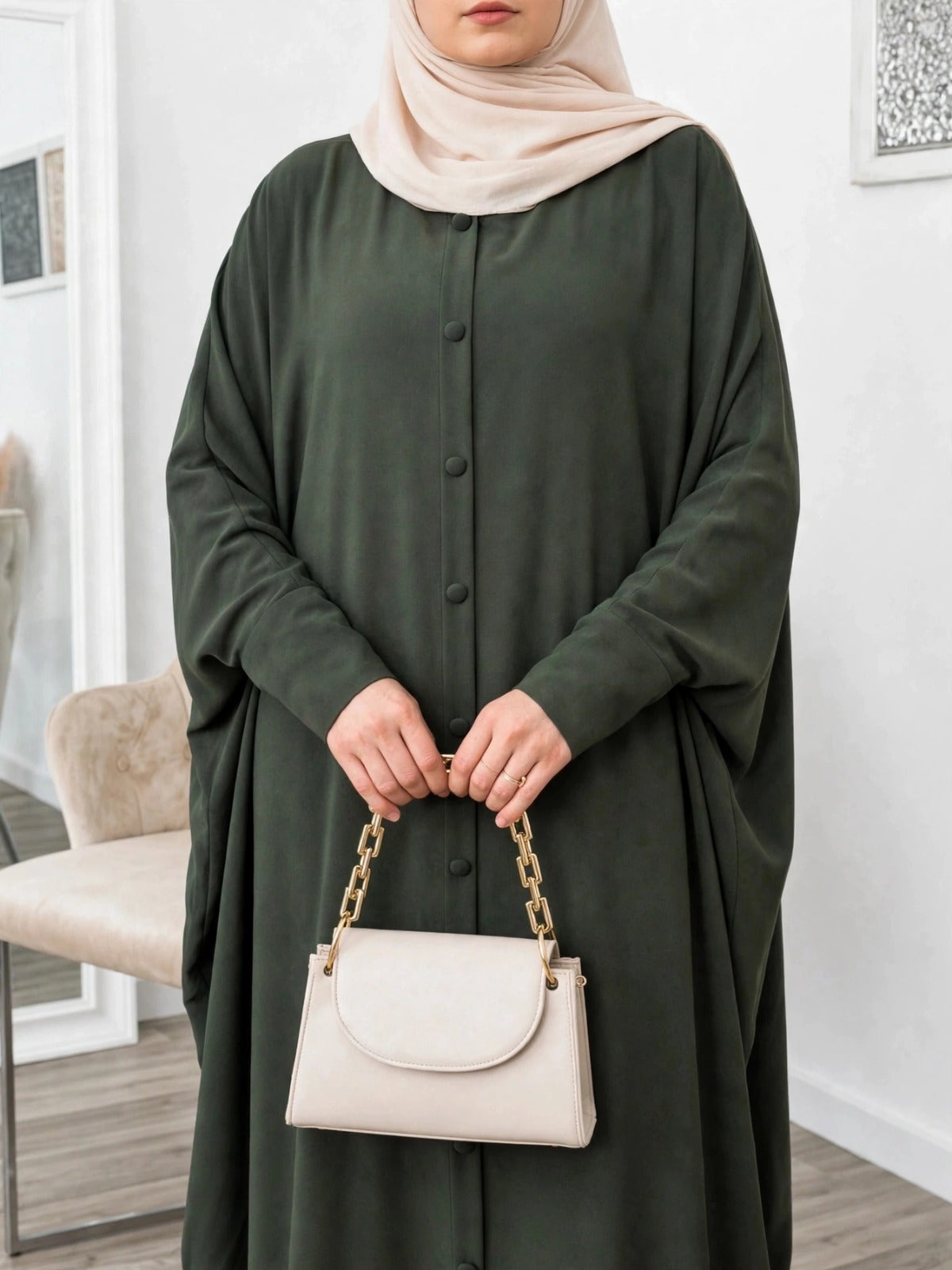 870 FITTING SLEEVE ABAYA | GREEN
