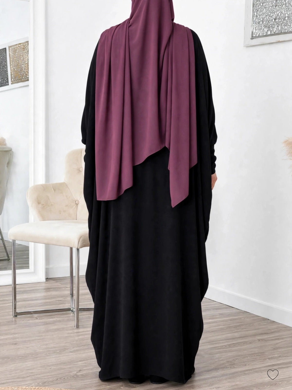 870 FITTING SLEEVE ABAYA | BLACK