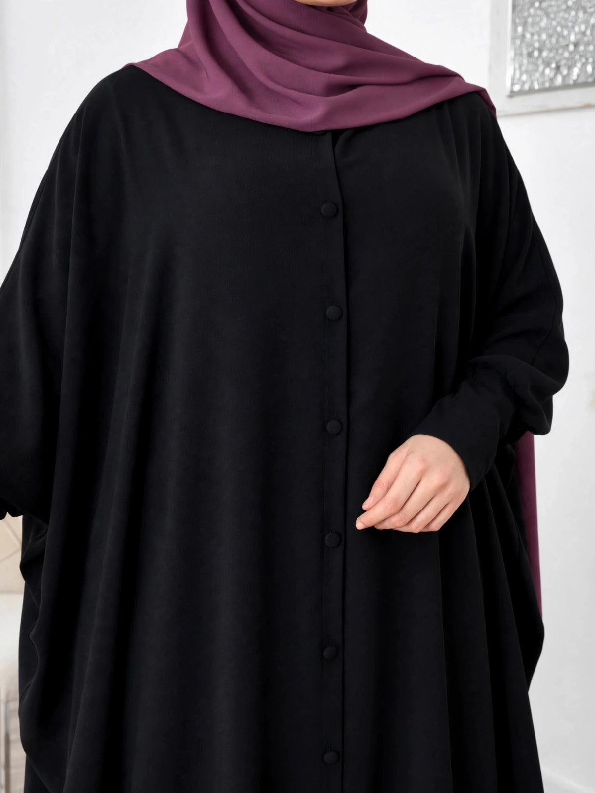 870 FITTING SLEEVE ABAYA | BLACK