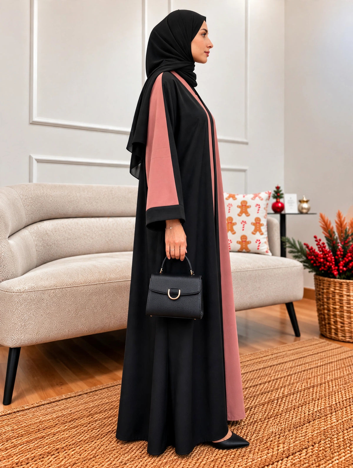 REEBA FULLY CLOSED ABAYA | FLAMINGO
