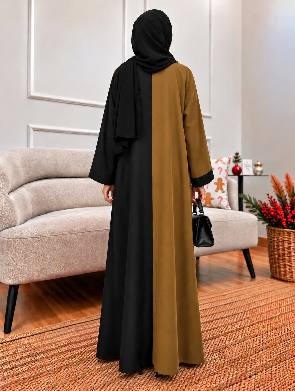 REEBA FULLY CLOSED ABAYA | GOLDEN