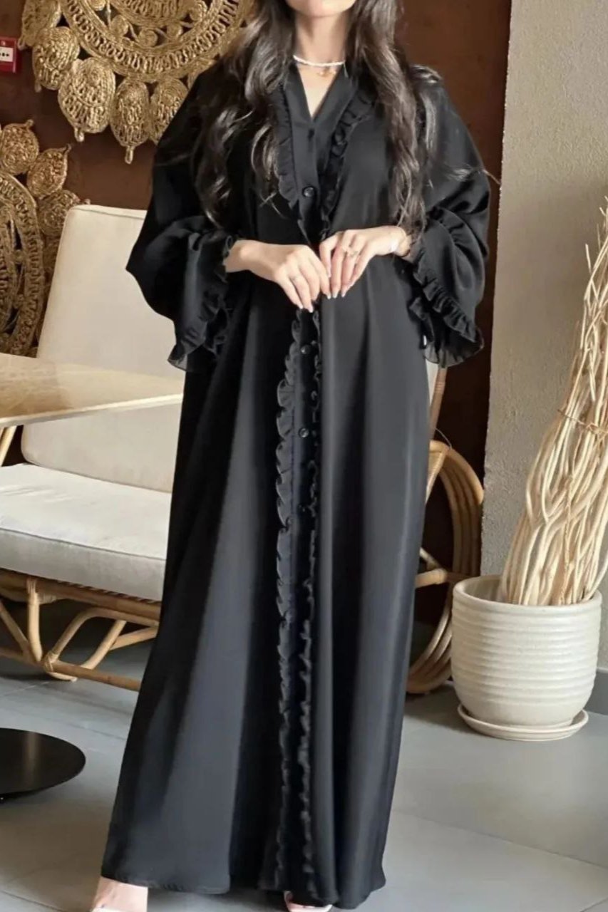 FRILL PATTI ABAYA ( 3456 FOFB )