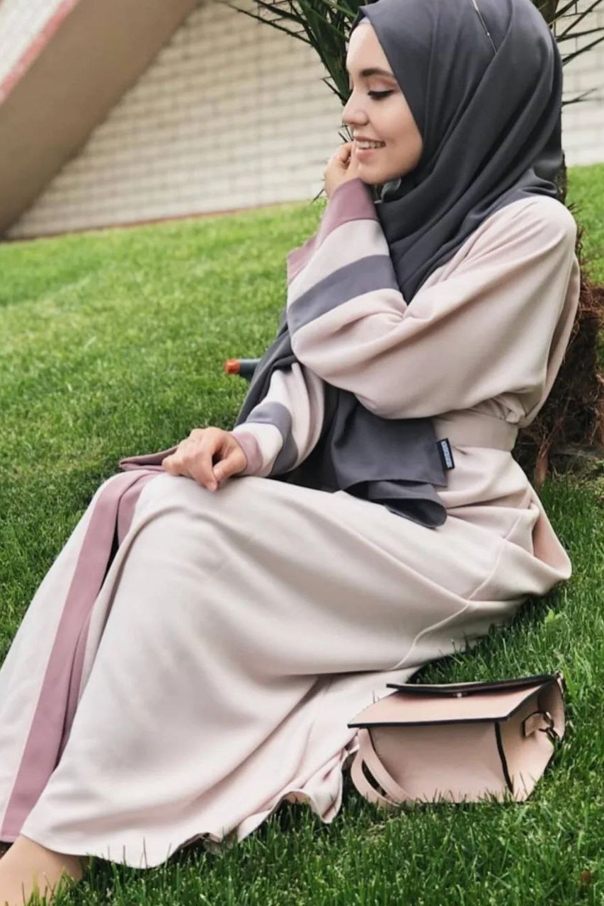 HAIMA FRONT OPEN ABAYA | NUDE