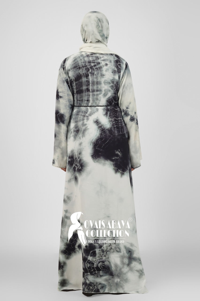 TAI DIE DOUBLE SHRUG ABAYA | WHITE