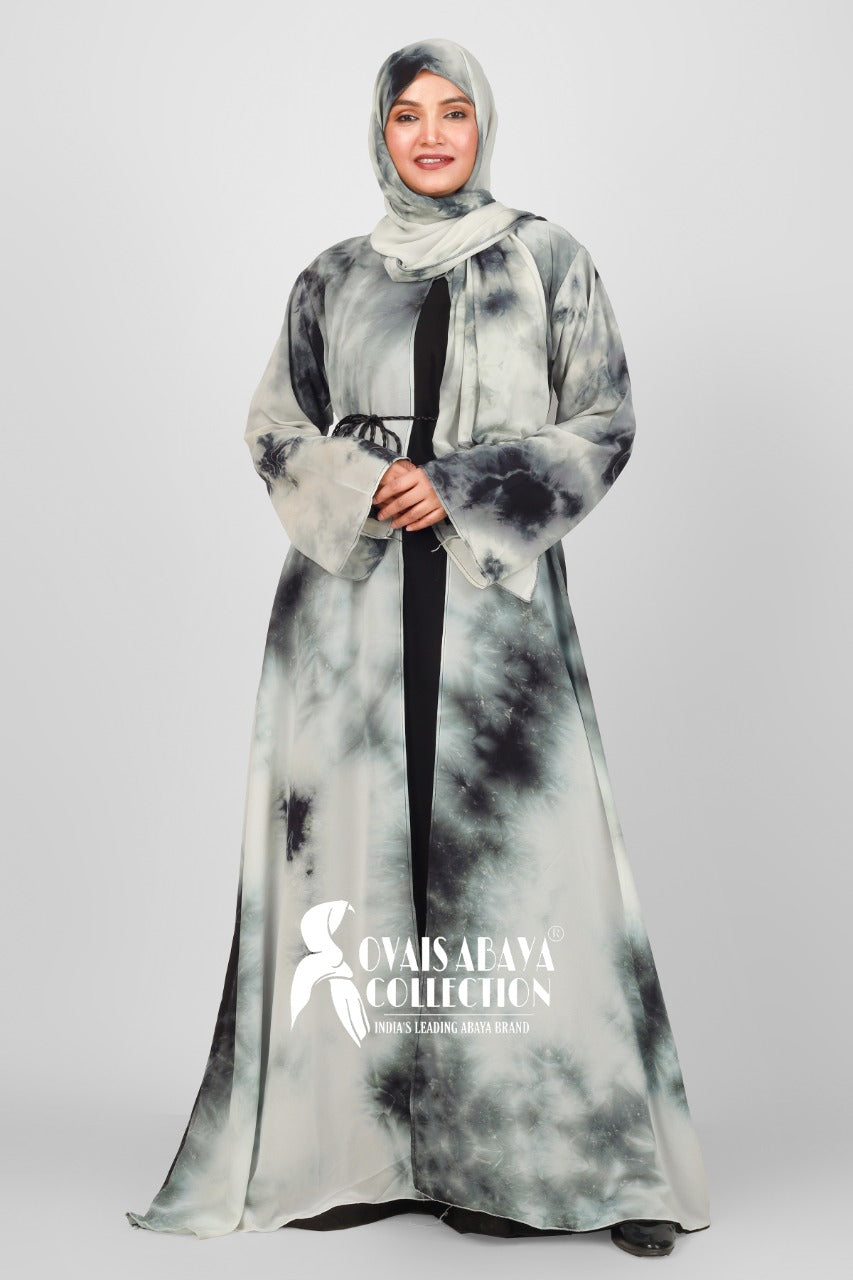 TAI DIE DOUBLE SHRUG ABAYA | WHITE