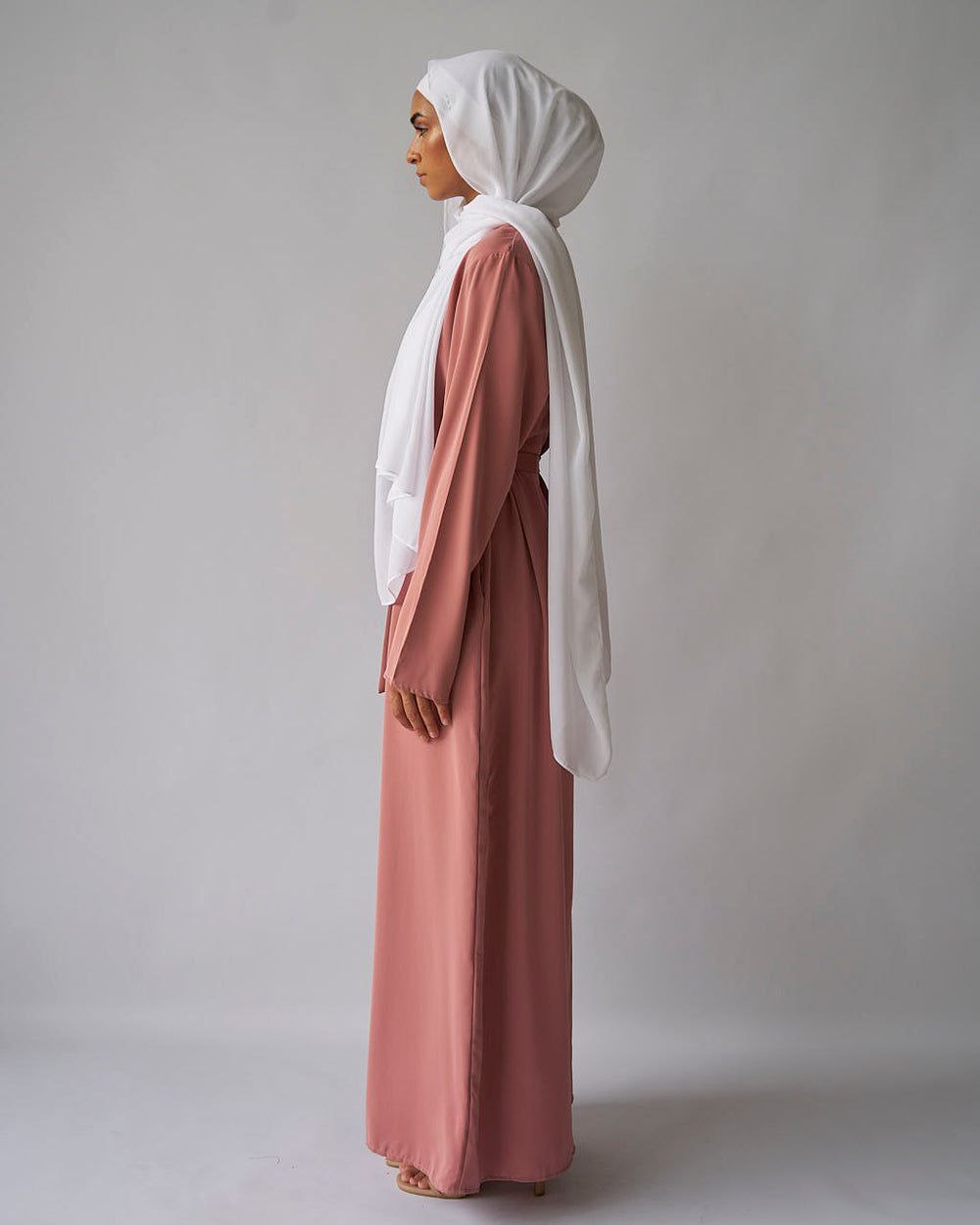 MAIRA PLAIN BASIC ABAYA | PEACH