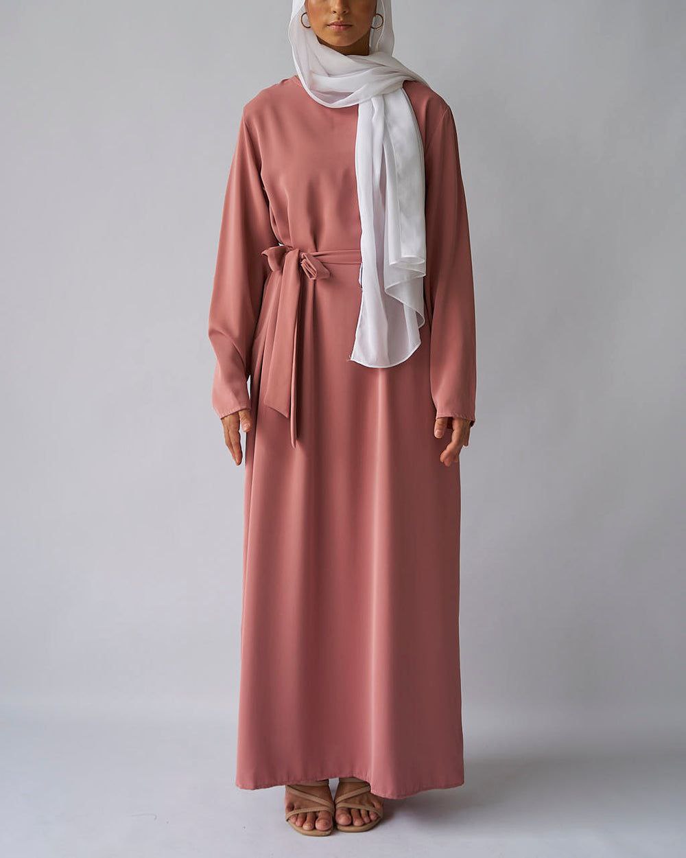 MAIRA PLAIN BASIC ABAYA | PEACH