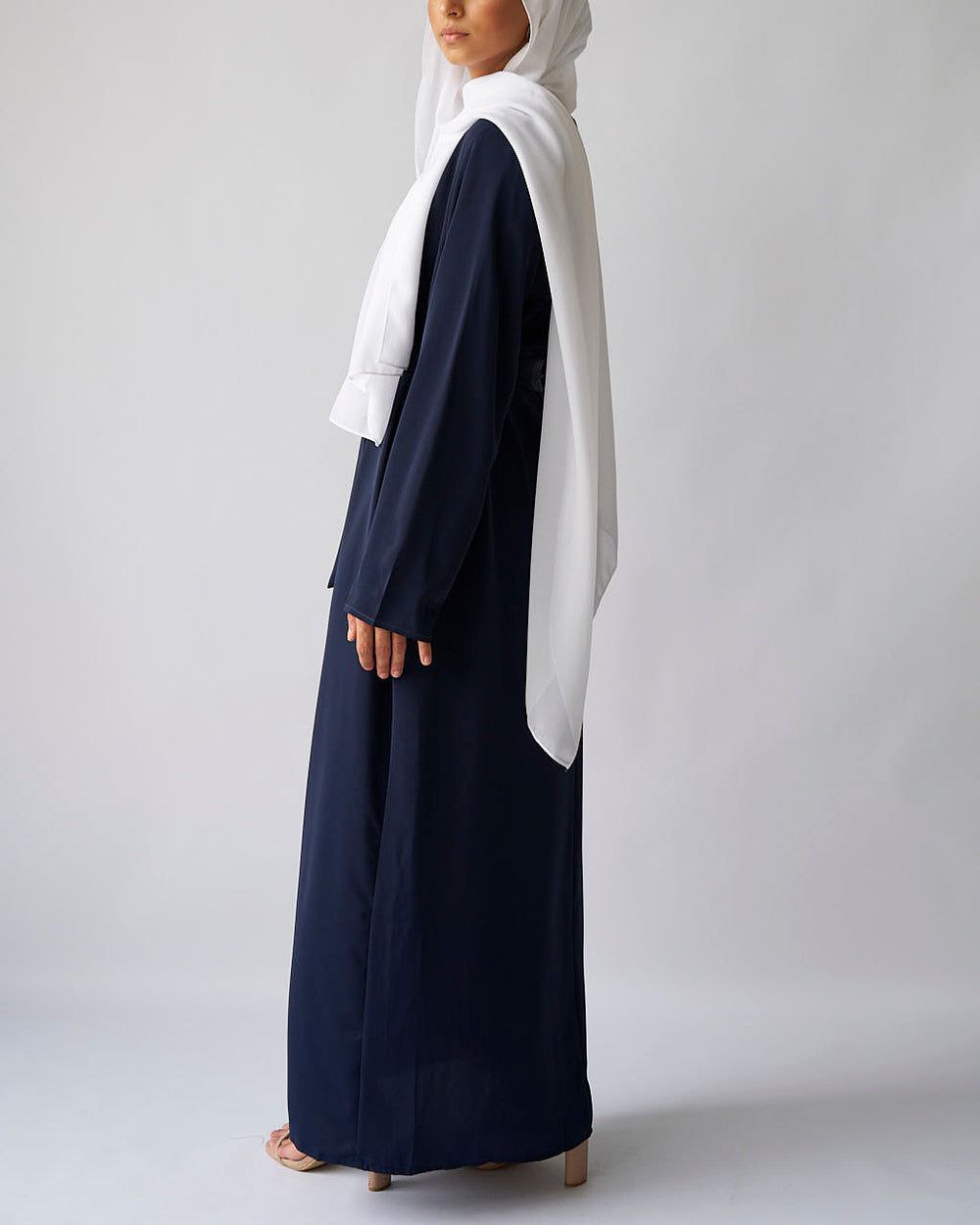MAIRA PLAIN BASIC ABAYA | DARK BLUE