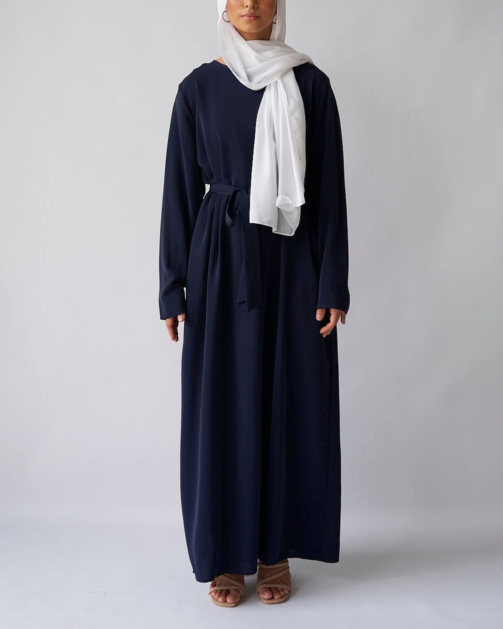 MAIRA PLAIN BASIC ABAYA | DARK BLUE