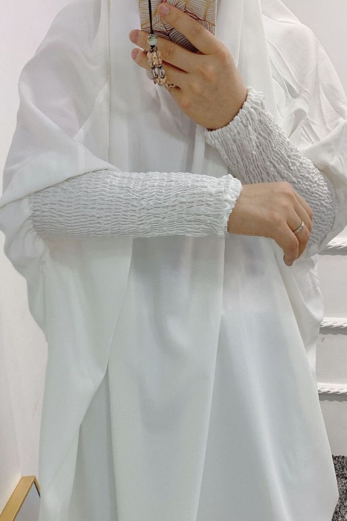2 piece Jilbab with Skirt Best of Daily Wear - ( WHITE )