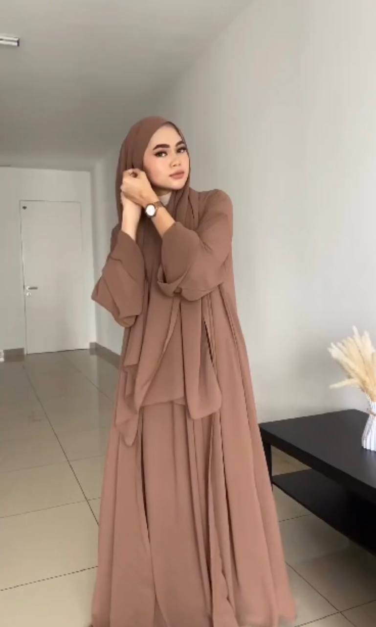 ANAM DOUBLE SHRUG ABAYA |