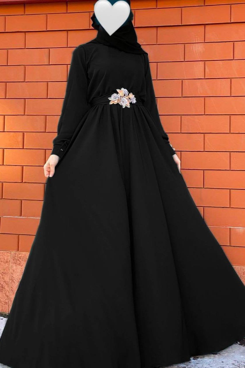 ALAYA CLASSIC BROACH ABAYA | BLACK